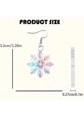 Christmas Multi Color Snowflake Acrylic Earrings
