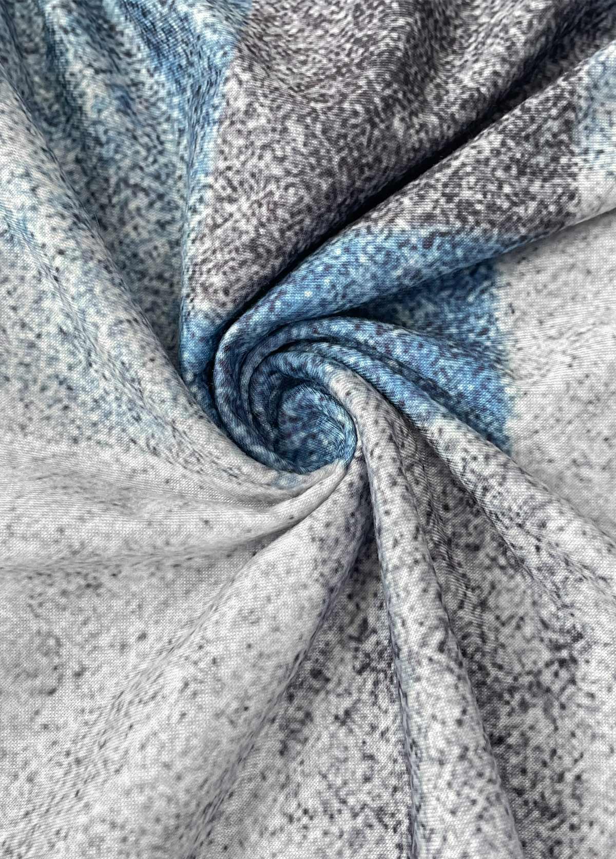 Geometric Print Tummy Coverage Multi Color T Shirt