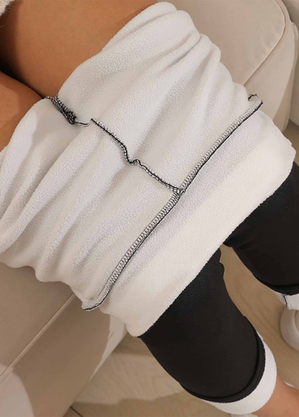Black Elastic Waist High Waisted Ankle Length Leggings