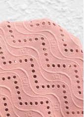 Tuck Stitch Light Pink Short Sleeve T Shirt