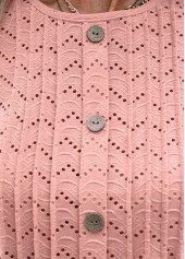 Tuck Stitch Light Pink Short Sleeve T Shirt