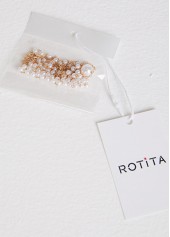 Silvery White Layered Alloy Pearl Necklace