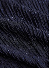 Surplice Navy Long Sleeve V Neck Shirt