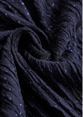 Surplice Navy Long Sleeve V Neck Shirt