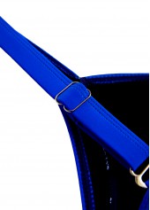 Ombre Drawstring Royal Blue One Piece Swimwear