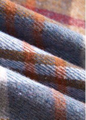 Plaid Tummy Coverage Multi Color Long Sleeve Dress