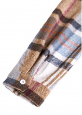 Plaid Tummy Coverage Multi Color Long Sleeve Dress