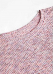 Round Neck Multi Color Long Sleeve Sweatshirt