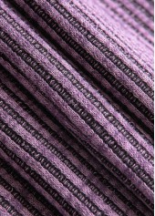 Plus Size Tummy Coverage Dusty Purple Long Sleeve Dress