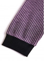 Plus Size Tummy Coverage Dusty Purple Long Sleeve Dress