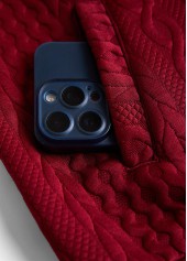 Jacquard Wine Red Sleeveless Stand Collar Waistcoat