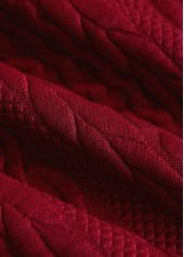 Jacquard Wine Red Sleeveless Stand Collar Waistcoat