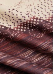 Tribal Print Patchwork Multi Color Long Sleeve Sweatshirt