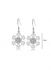 Christmas Silver Alloy Snowflake One Piece Earrings