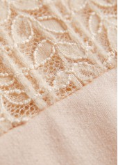 Christmas Lace Skin Color Long Sleeve Round Neck Sweatshirt