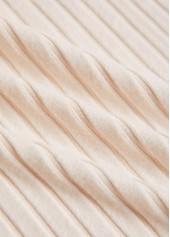 Lace Beige Button Long Sleeve Coat