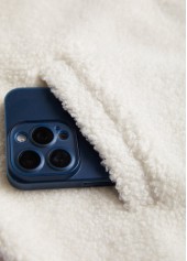 Button White Sleeveless Stand Collar Waistcoat