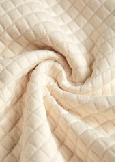 Plus Size Light Yellow Button Geometric Print Sweatshirt