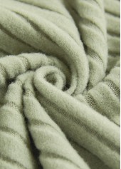 Patchwork Sage Green Long Sleeve Split Neck Sweatshirt