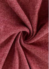 Tuck Stitch Brick Red Long Sleeve T Shirt