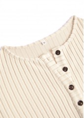 Plaid Patchwork Beige Long Sleeve Round Neck Sweatshirt