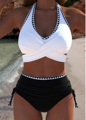 Adjustable Criss Cross Black Bikini Set