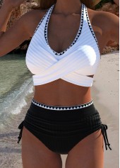 Adjustable Criss Cross Black Bikini Set