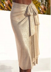 Champagne Bowknot Design Hot Stamping Sarong
