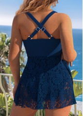 Surplice Navy Lace One Piece Swimdress