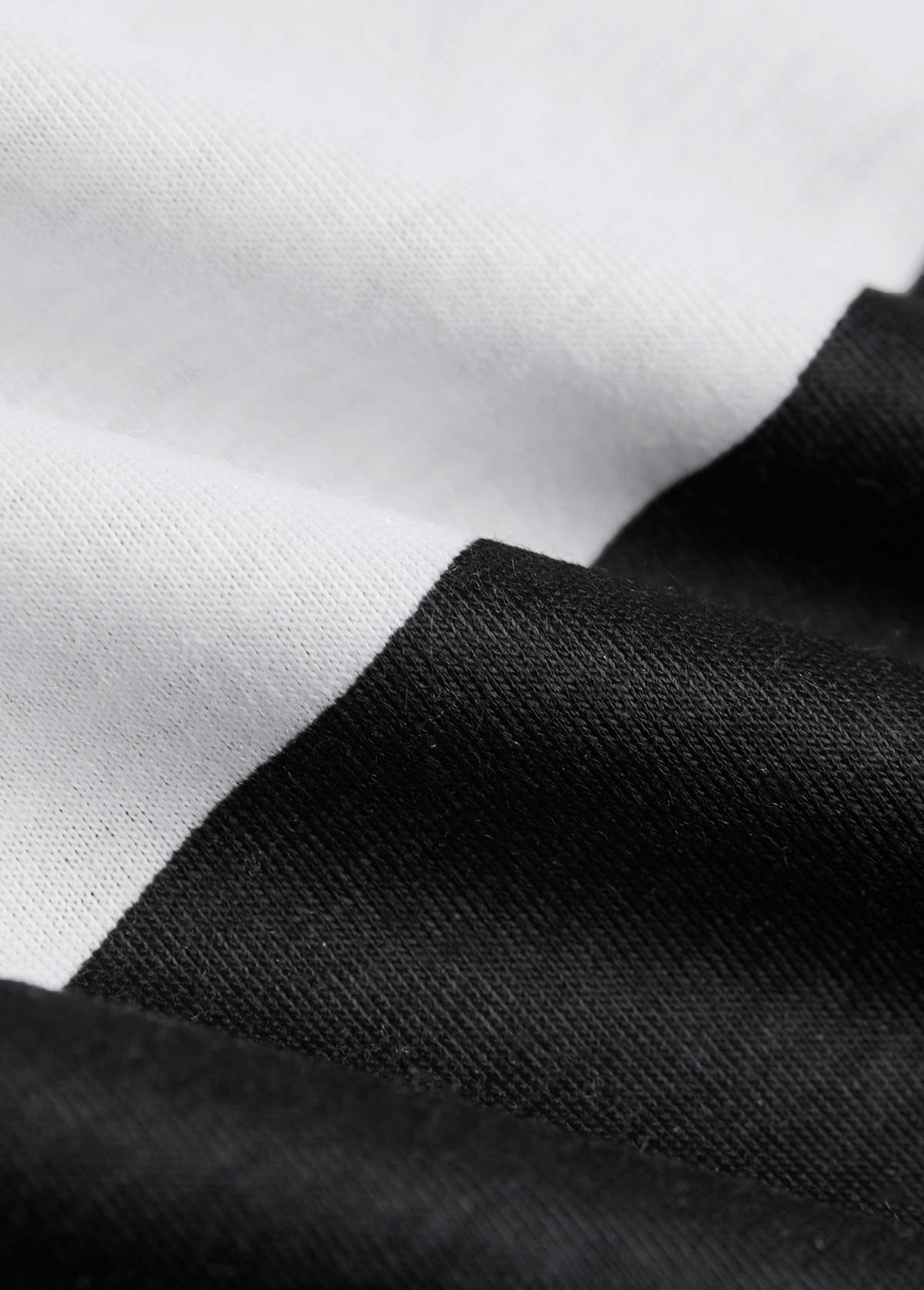 Geometric Print Button Black Long Sleeve T Shirt