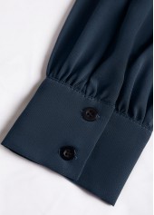 Peacock Blue Long Patchwork Scoop Neck Jumpsuit