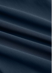 Peacock Blue Long Patchwork Scoop Neck Jumpsuit