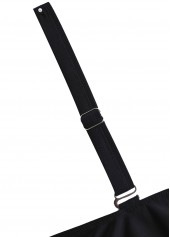 Dazzle Colorful Print Surplice Black One Piece Swimwear