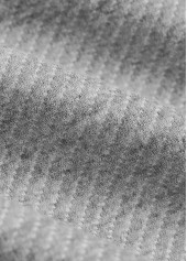 Plus Size Grey Embroidery Long Sleeve Hoodie