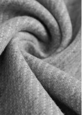 Plus Size Grey Embroidery Long Sleeve Hoodie