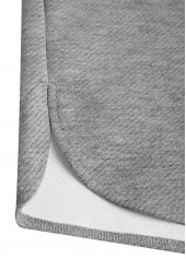 Plus Size Grey Embroidery Long Sleeve Hoodie