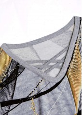 Plus Size Light Grey Marl Criss Cross T Shirt