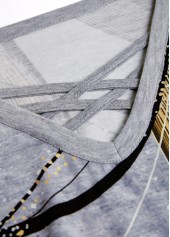 Plus Size Light Grey Marl Criss Cross T Shirt