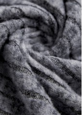 Geometric Print Patchwork Dark Blue Long Sleeve T Shirt