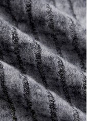 Geometric Print Patchwork Dark Blue Long Sleeve T Shirt