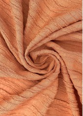 Patchwork Terracotta A Line Short Sleeve Round Neck Dress