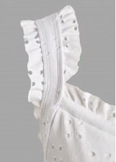 White Ruched Bandeau One Piece Swimwear