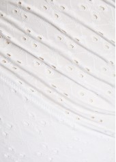 White Ruched Bandeau One Piece Swimwear