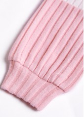 Plus Size Light Grey Patchwork Long Sleeve Sweatshirt