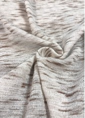 Chevron Print Button Light Coffee Long Sleeve T Shirt