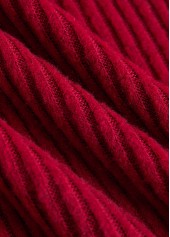 A Line Fake 2in1 Wine Red Dress