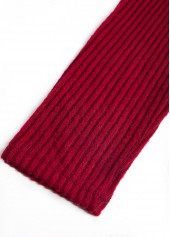 A Line Fake 2in1 Wine Red Dress