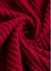 A Line Fake 2in1 Wine Red Dress