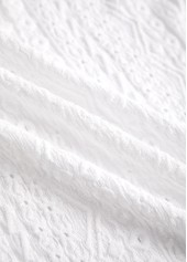 Lace White Pocket Long Sleeve Coat