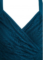 Peacock Blue Ruched One Piece Swimwear